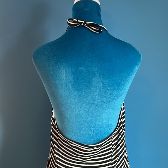 Black & White Striped Halter Dress - Picture 5 of 9